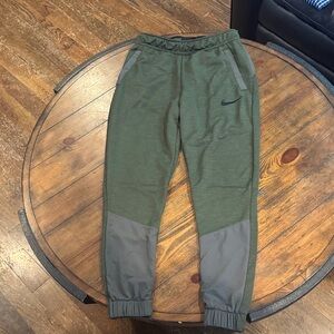 Nike Kids Olive and Gray Joggers